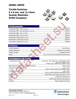 SWTW-X6TTR datasheet  